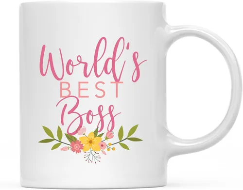 Vista 14 de Andaz Press Taza de café de 11 oz, regalo de broma de la mejor abbuela del mundo, diseño floral, paquete de 1