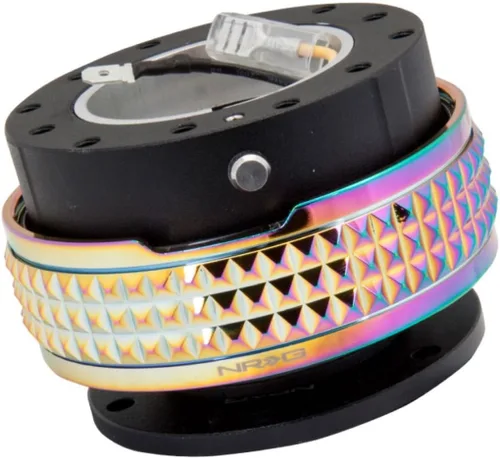 Vista 34 de NRG Innovations SRK-210BK/BK Kit de liberación rápida (cuerpo negro / anillo pirámide negro)