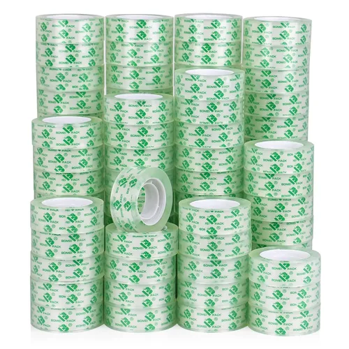 Vista 9 de BOMEI PACK Cinta transparente transparente, 20 rollos de cinta de papelería, repuestos de cinta transparente de 3/4 x 1000 pulgadas, cinta