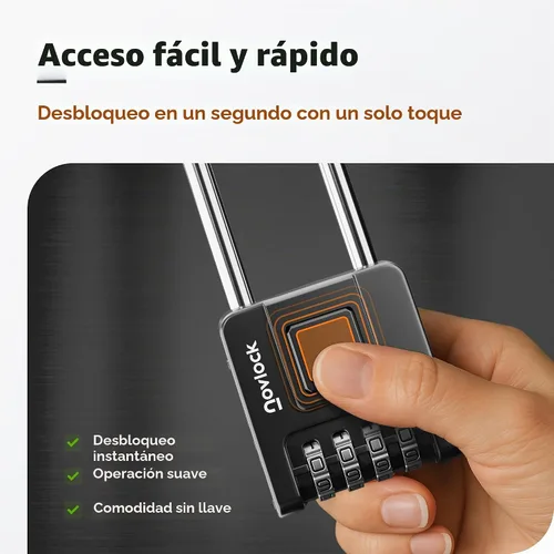 Vista 6 de Cerradura de combinación de grillete largo de 2.76 pulgadas, candado combinado para exteriores