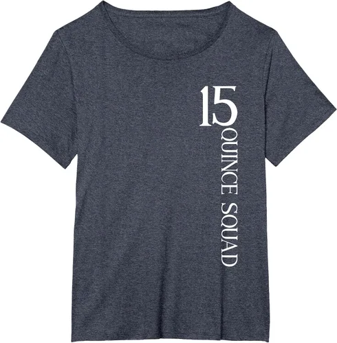 Vista 69 de Quince Squad Quinceanera 15th Birthday - Camiseta de quinceañera para niñas Asphalt Grey