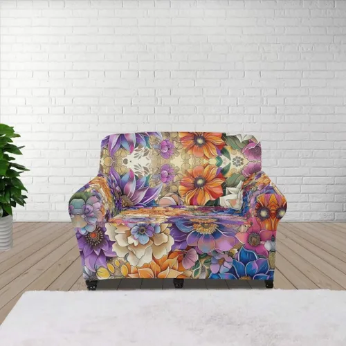 Vista 40 de ZOUTAIRONG Fundas elásticas para sofá con estampado de ramas de camuflaje 3D para sofá, funda para muebles de un solo cojín, decoración del hogar u