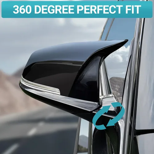 Vista 5 de Tutor Auto Tapas de Cubierta para Espejo Retrovisor Compatibles con BMW F20 F22 F30 F31 F32 F33 F36 F87 M2 X1 E84 328i 330i 335i 428i 435i Lado