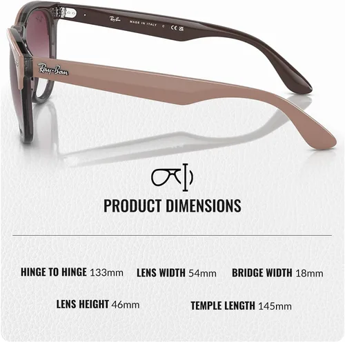 Vista 4 de Ray-Ban RB4471 IRIS Phantos Shaped Sunglasses for Men & Women with Official RAYBAN Eyewear Kit