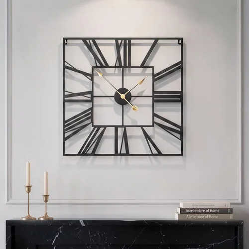 Vista 15 de Cuspin Reloj de pared de 24 pulgadas con engranajes, reloj de metal