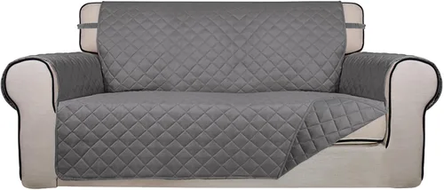 Vista 160 de PureFit - Funda de sofá acolchada reversible, protector de muebles impermeable, funda de sofá lavable con espuma antideslizante y correas elásticas