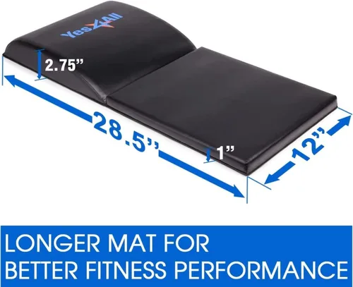 Vista 2 de Yes4All Ab Mat Tailbone y sin coxis, almohadilla de apoyo plegable para ejercicios abdominales para entrenamiento central y espalda baja