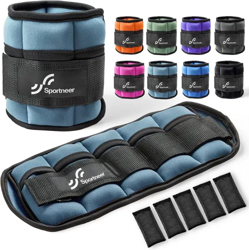 Vista 10 de Sportneer Adjustable Ankle/Wrist Weights for Men Women Kids, Weighted Leg & Cuff Strength Training for Yoga Walking Running Aerobics Gym Fitness