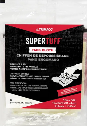 Vista 5 de Trimaco SuperTuff Tack Cloth, 18 x 36 pulgadas, 6 unidades, paquete de 2