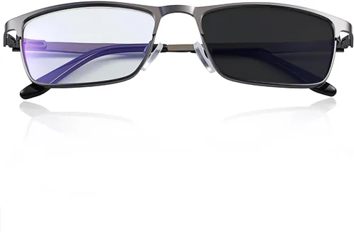 Vista 11 de YIMI Mens Blue Light Glasses Men Computer Gaming BlueLight Blocking Glasses Metal Anti Eyestrain Clear Lens Eye Protection