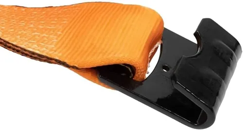 Vista 11 de Correas de cabrestante Mytee Products de 4" x 30' - Correa de amarre resistente a la abrasión naranja para carga con gancho plano WLL# 6670 lbs