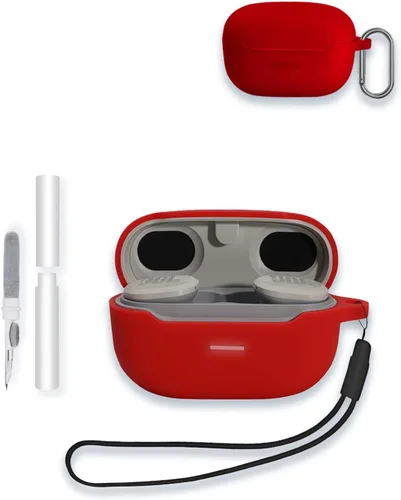 Vista 11 de Funda para JBL Endurance Race TWS True Wireless Sports Earbuds, WUNIAK Soft Silicone Protector, portátil, resistente a los arañazos, a los golpes