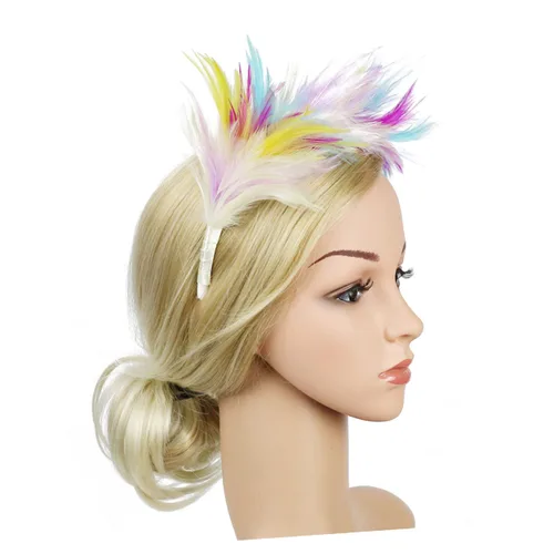 Vista 9 de Abaodam 1920 s Prom Headband Gatsby Headband Fascinator Headband Carnival Fascinator Fascinators for Women Tea Party Pride Hat Black Headbands