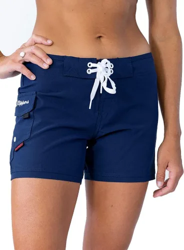 Vista 17 de Maui Rippers - Pantalones cortos de natación para mujer, elástico en 4 direcciones, 5 pulgadas Tapa Negra