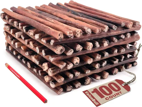 Vista 23 de ValueBull Bully Sticks para perros, medianos de 12 pulgadas, 100 unidades, totalmente naturales, alimentados con pasto, de un solo ingrediente