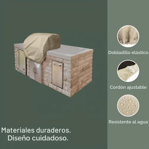 Vista 4 de Covermates - Cubierta para parrilla integrada - 30 W x 26D x 14H - Prestige - 900D resistente a la decoloración y al agua - Resistente a la Elite