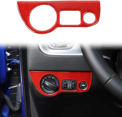 Vista 15 de Voodonala Para interruptores de faros delanteros Challenger Charger para Dodge Challenger 2015-2025+, para Dodge Charger 2010-2023+, ABS azul, 1