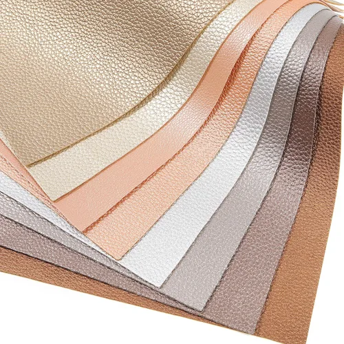 Vista 3 de LOTOFUN Hojas de cuero sintético de perlas brillantes: tela de cuero sintético PU metálica con textura brillante perla suave, 8 unids/juego de 12 x