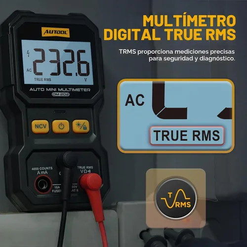 Vista 7 de AUTOOL Multímetro digital, Multi Meter True RMS Auto-Ranging NCV