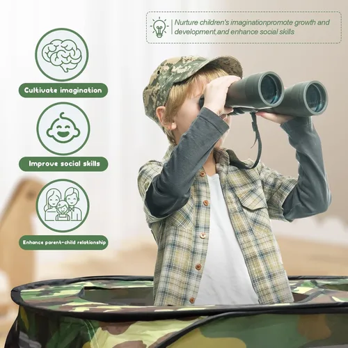Vista 2 de Tienda de campaña desplegable para niños - Casa de juegos plegable para interiores y exteriores, juguetes en forma de vehículo para niños pequeños