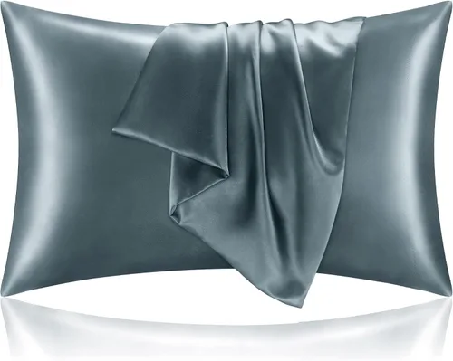 Vista 25 de BEDELITE Funda de almohada de satén para cabello y piel, súper suave y refrescante similar a las fundas de almohada de seda, paquete de 2 con cierre