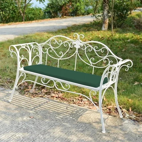 Vista 11 de Cojín impermeable para silla de banco para interior y exterior, cojín de asiento para jardín largo