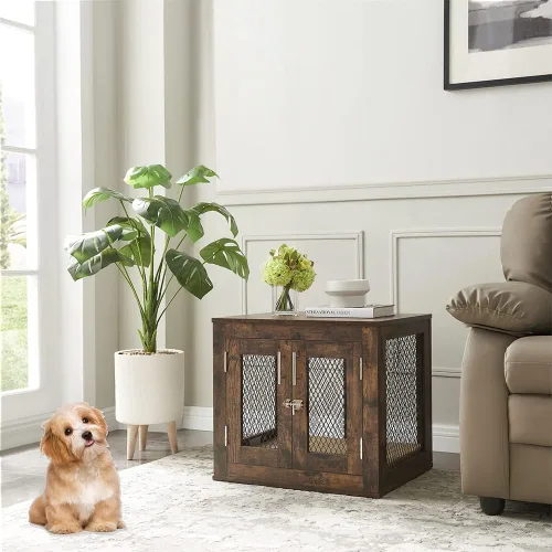 Vista 2 de unipaws Mueble pequeño para jaula de perros con bandeja para perros, gatos, mini cerdos, conejos, estética interior, perrera moderna y decorativa