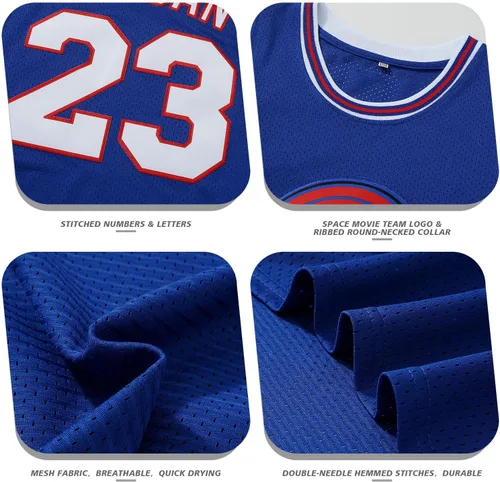Vista 2 de Camiseta de baloncesto para hombre, camisetas de película espacial de los años 90, Halloween, hip hop, ropa de fiesta, camisas deportivas