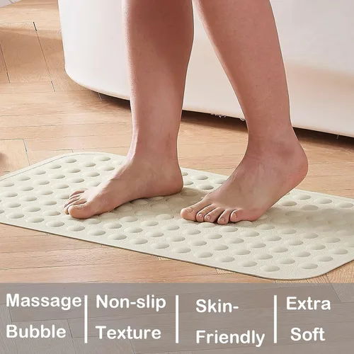 Vista 4 de Yanzifly Alfombra de Bañera Antideslizante Tapete de Baño para Bañera de Silicona Suave Alfombra de Bañera Antideslizante Tapetes de Ducha