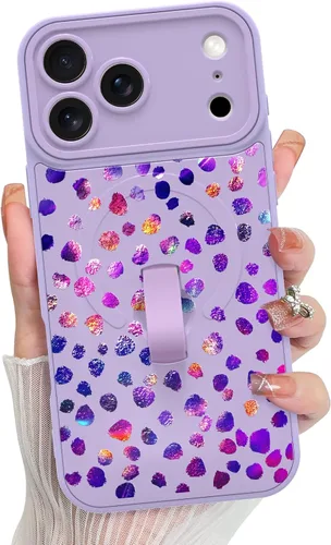 Vista 58 de KANGHAR Compatible con iPhone 17 Pro Case Spot Pattern - Negro Mancha rosada negra