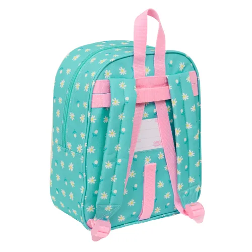 Vista 4 de Mochila Infantil Peppa Pig Pretty flowers Amarillo Menta 22 x 27 x 10 cm