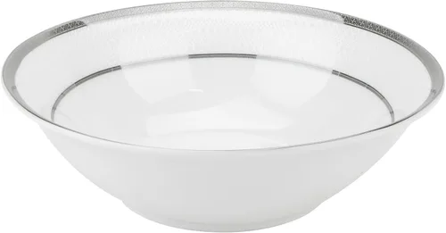 Vista 3 de Servicio de vajilla de porcelana plateada de 24 piezas para 4-Ashley