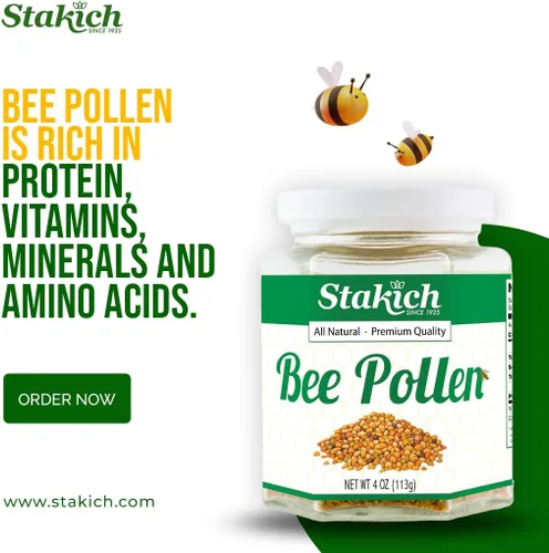 Vista 3 de Stakich gránulos de polen de abeja - 100% puro, natural, sin procesar, 16 onza, 1