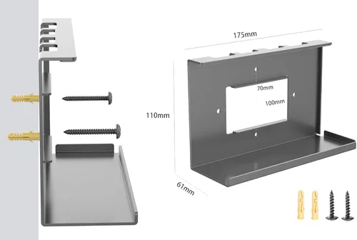 Vista 2 de Nuevo para NS Switch OLED Kit de soporte de almacenamiento de montaje en pared, compatible con consola de juegos Nintendo Switch OLED blanconegro