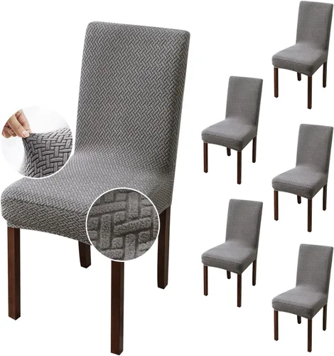 Vista 51 de Genina Fundas impermeables para sillas de comedor, cocina, fundas para sillas de comedor Parson (beige, 2 unidades)