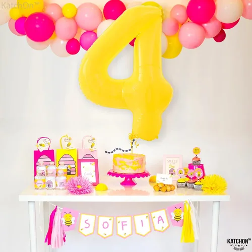 Vista 98 de KatchOn Globo negro del número 1 de 40 pulgadas, globo de feliz cumpleaños Large Mylar Number One Balloon for 1st Birthday Decorations, Foil
