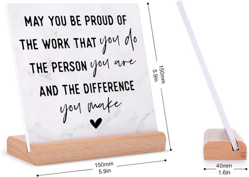 Vista 7 de Regalos para compañeros de trabajo para mujeres y hombres, regalo de oficina para compañeros de trabajo, placa inspiradora de decoración