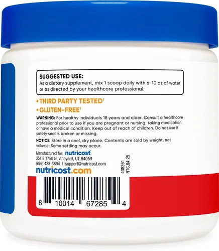 Vista 4 de Nutricost Polvo de citrato de magnesio (ponche de fruta, 8.82 oz)