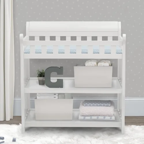 Vista 3 de Delta Children Eclipse - Cambiador con almohadilla, color blanco