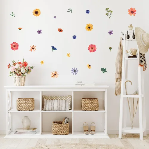 Vista 11 de Calcomanías de pared de cactus - Juego de 12 calcomanías de vinilo de 8 pulgadas para pared para guardería, dormitorio, cocina, aula, decoración