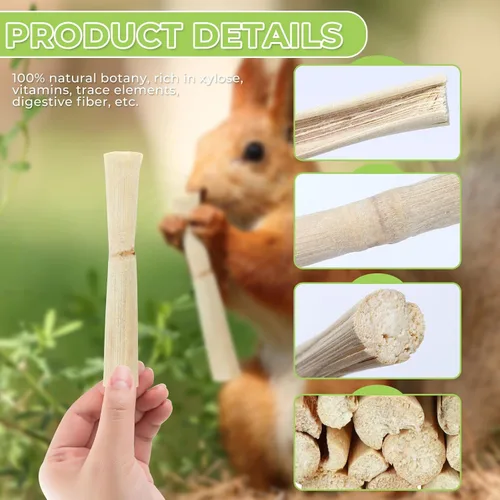 Vista 3 de Palitos masticables de bambú dulce de 1 libra para animales pequeños