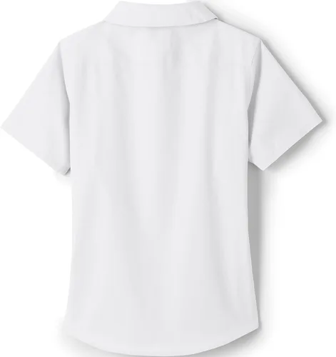 Vista 2 de Lands' End Camisa de tela ancha de manga corta con cuello Peter Pan para niñas