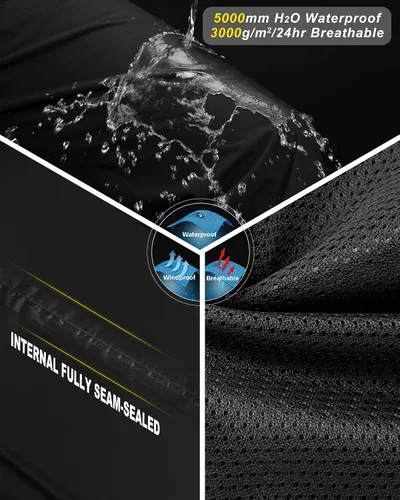 Vista 3 de 33,000ft Women's Rain Pants Lightweight Breathable Waterproof Pants Soft Windproof Overall Rain Pants for Hiking, Golf