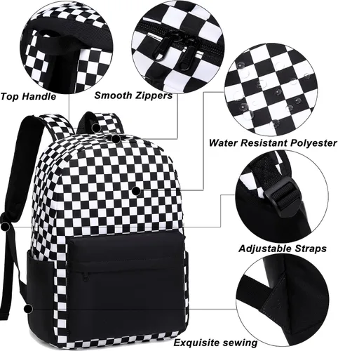 Vista 30 de Joyfulife Mochilas para niñas, mochilas para niños, mochilas para adolescentes, mochila para estudiantes escolares con lonchera, bolsas para lápices