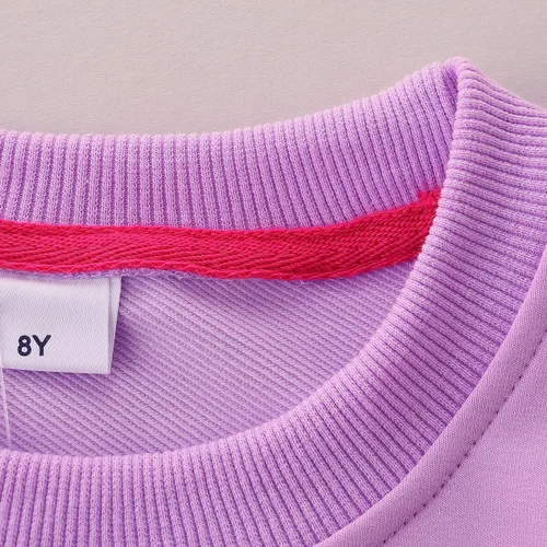 Vista 3 de Bumeex Sudadera de gran tamaño con cuello redondo para niñas de 4 a 12 años