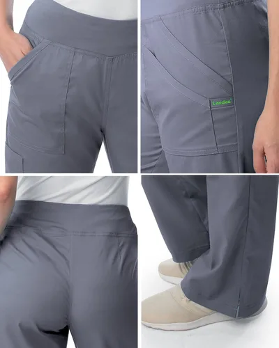 Vista 4 de Landau Proflex 2043 - Pantalones médicos elásticos con 4 bolsillos para mujer