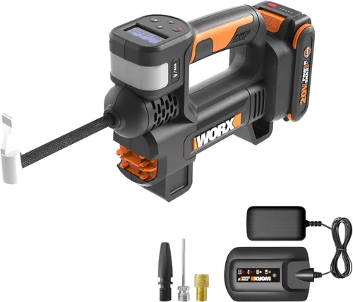 Vista 12 de Worx WX092L.9 20V Power Share Inflador de bomba de aire portátil (solo herramienta) 150 PSI, para neumáticos de automóvil, motocicleta y bolas