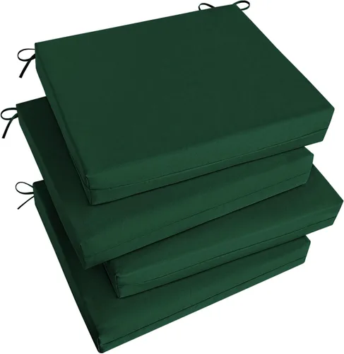 Vista 26 de Basic Beyond Juego de 4 cojines para sillas de exterior, cojines de exterior para muebles de patio, cojines resistentes al agua para sillas de patio