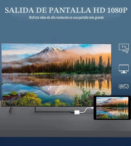 Vista 4 de Adaptador Lightning a HDMI, convertidor AV digital certificado MFi de Apple con puerto de carga, pantalla de sincronización de 1080P para iPhone