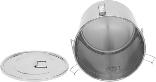 Vista 8 de Recipientes de acero inoxidable para almacenamiento de alimentos con tapas, recipientes herméticos de cocina, cubo de almacenamiento de alimentos